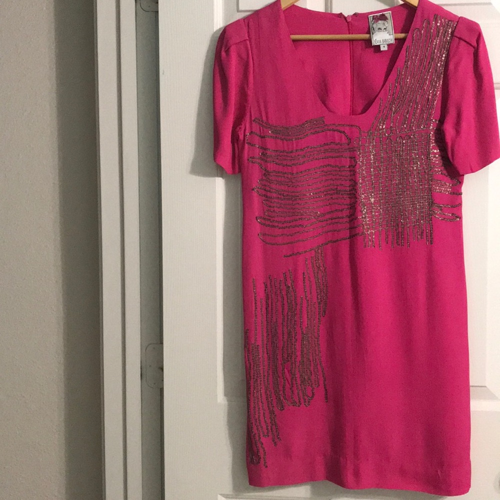 Yoana Baraschi Magenta Dress